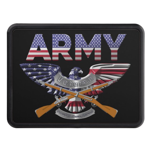 INFANTRY Veteran  Trailer Hitch Cover (Front)