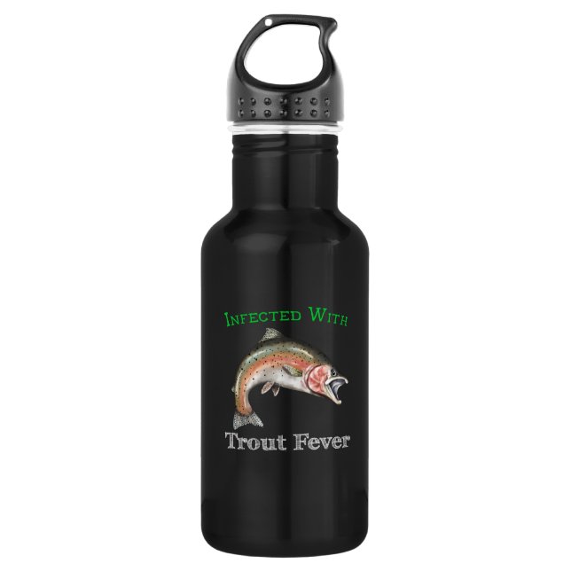 Infected With Trout Fever 532 Ml Water Bottle (Front)