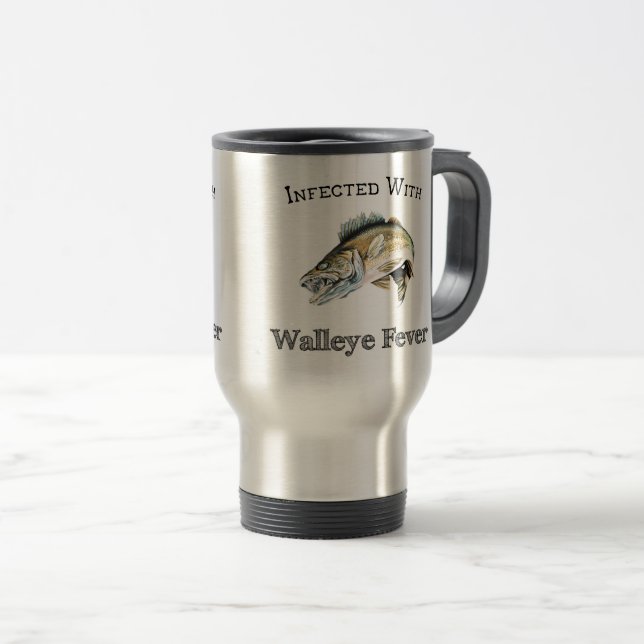 Infected With Walleye Fever Travel Mug (Front Right)