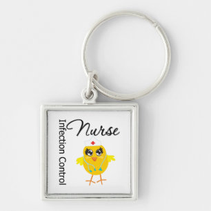 Infection Control Nurse Chick v1 Keychain