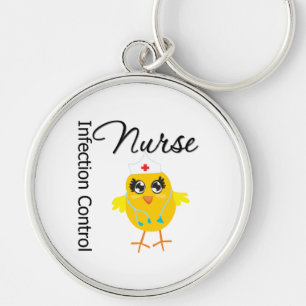 Infection Control Nurse Chick v1 Keychain