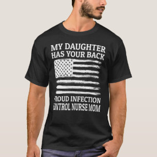 Infection Control Nurse Mom Apparel  American Flag T-Shirt
