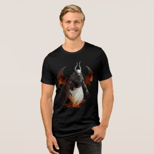 Infernal Demon in White Wrath Robe Tri-Blend Shirt