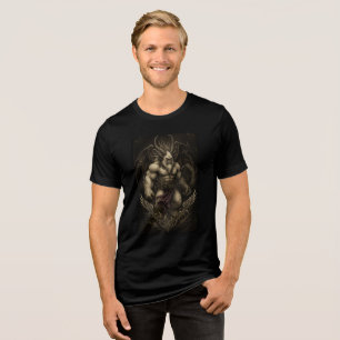 Infernal Demon Lord Gothic Artwork Tri-Blend Shirt