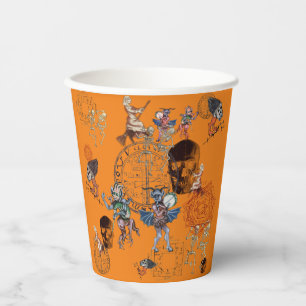 Infernal Orange Halloween Paper Cups