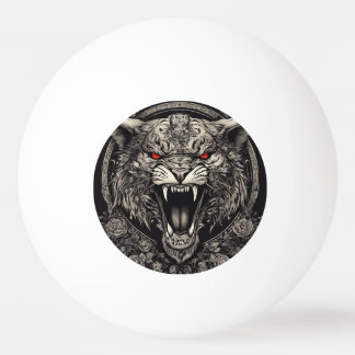 Infernal Roar – Gothic Satanic Tiger Skull T-Shirt Ping Pong Ball