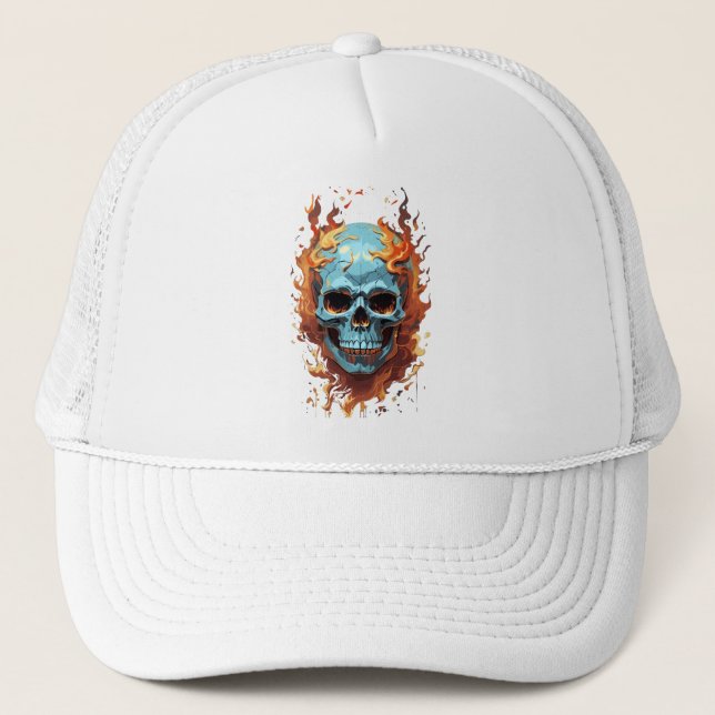 Infernal skull trucker hat (Front)