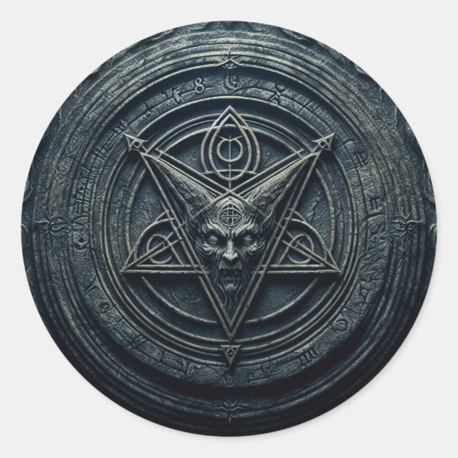 Infernal Temptation Classic Round Sticker (Front)