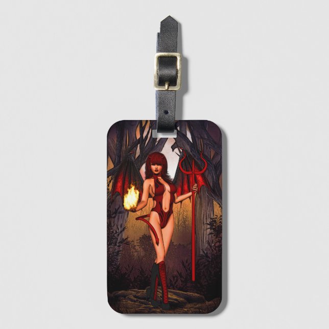 Infernal Temptress" Luggage Tag (Front Vertical)