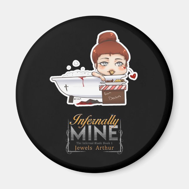 Infernally Mine by Jewels Arthur Mara Chibi Magnet (Front)
