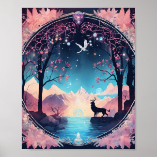 Inferno Guardian: colourfull backdrop Tapestries  Poster