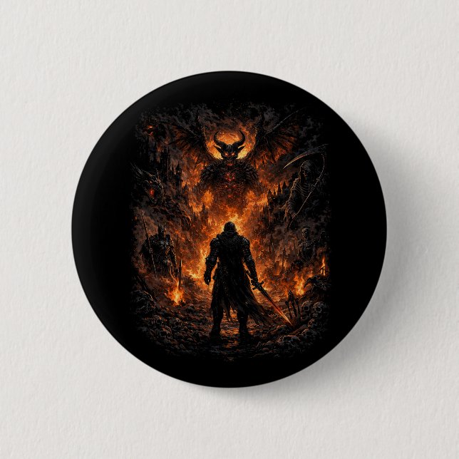 Inferno’s Gate 2 Inch Round Button (Front)