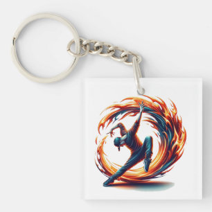 Inferno Spin - Ignite the spirit of Breakdance Keychain