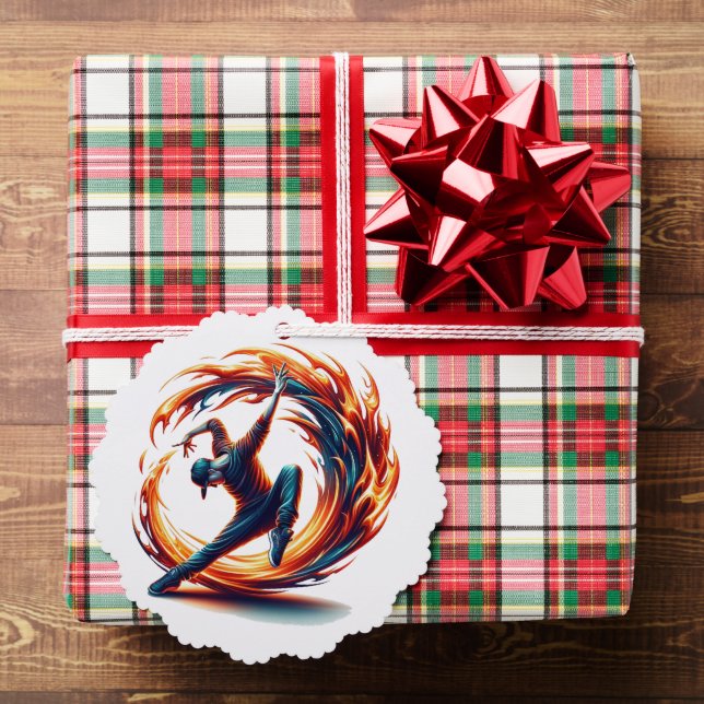 Inferno Spin - Ignite the spirit of Breakdance Ornament Card (Insitu (Gift))