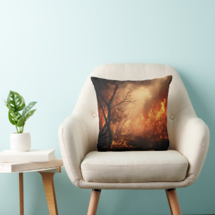 Inferno Throw Pillow