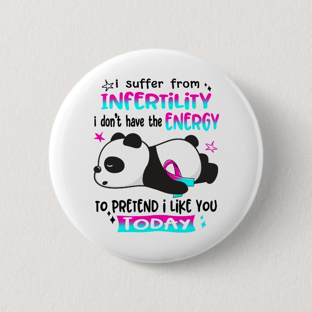 Infertility Awareness Month Ribbon Gifts 2 Inch Round Button (Front)