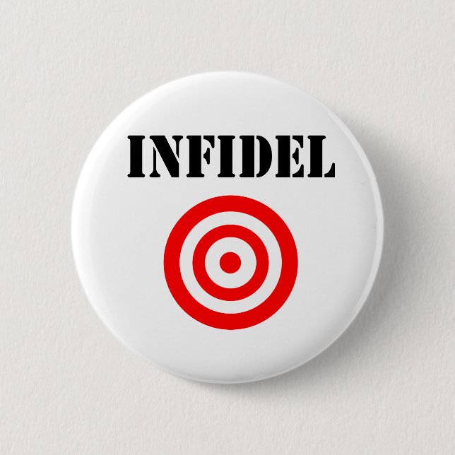 Infidel (with target) 2 inch round button (Front)