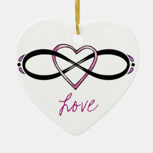 Infinate Love design Ceramic Ornament