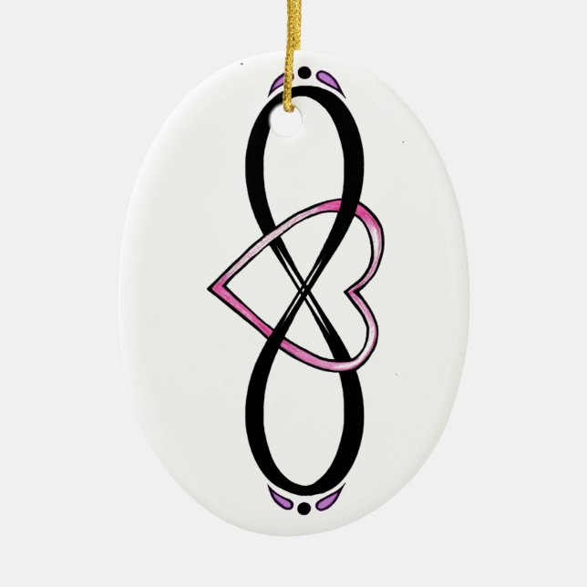 Infinate Love design Ceramic Ornament (Front)
