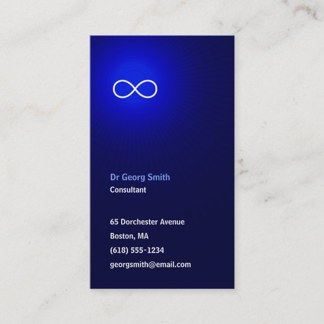 Infini - carte de visite de scientifique (Devant)