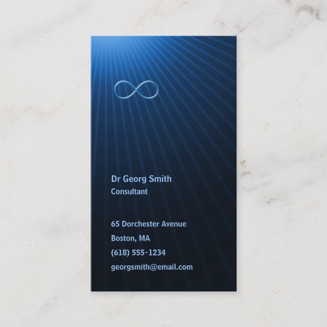 Infini - carte de visite de scientifique (Devant)