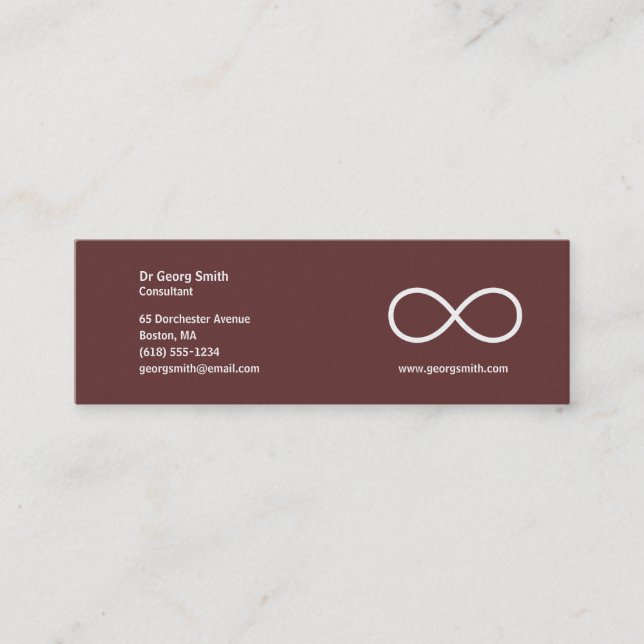 Infini - carte de visite de scientifique (Devant)