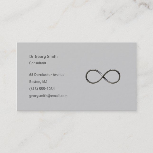 Infini - carte de visite de scientifique (Devant)
