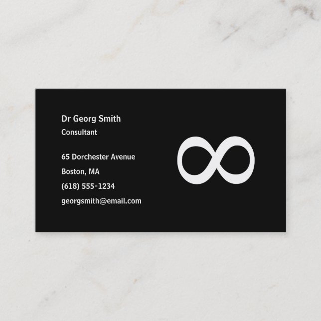 Infini - carte de visite de scientifique (Devant)