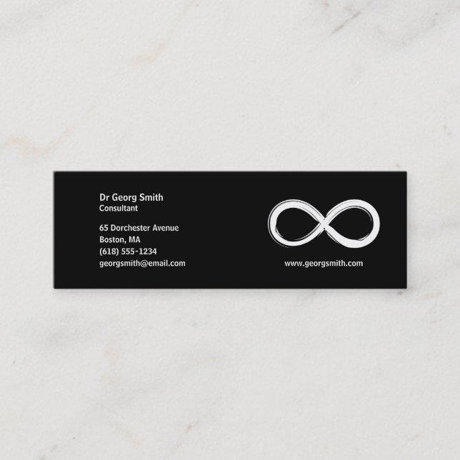 Infini - carte de visite de scientifique (Devant)