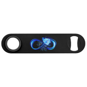 Infini lumineux avec rose bleue