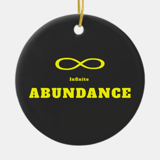 Infinite Abundance Ceramic Ornament (Front)