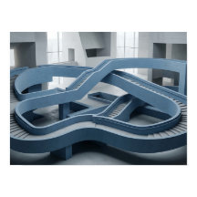 Infinite Architectural Pathway Geometric Wall Art