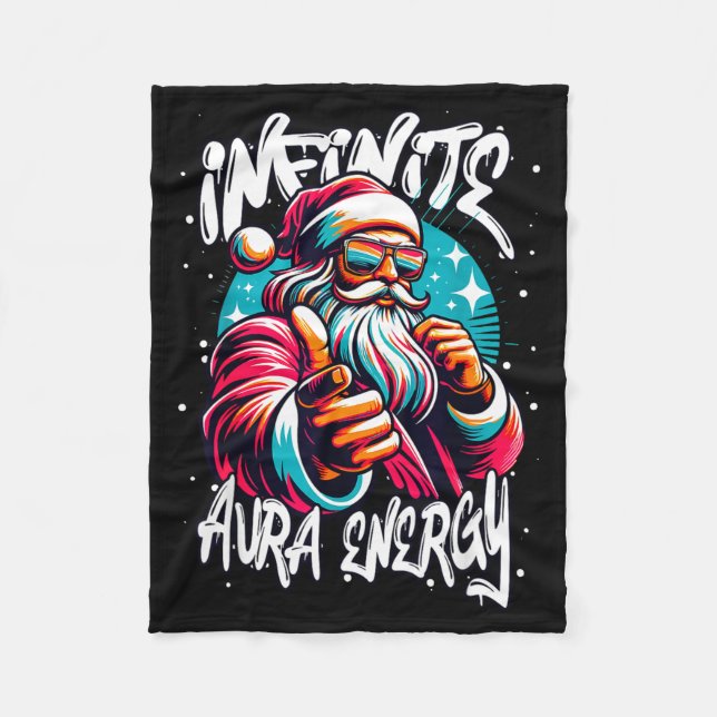 Infinite Aura Energy And Sigma Rizzmas  Fleece Blanket (Front)