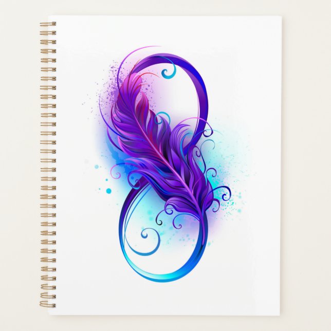 Infinité avec plumes violettes (Devant)