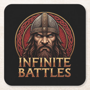 Infinite Battles  Square Paper Coaster