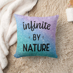 Infinite by nature - Turquoise, Purple & Blue Throw Pillow