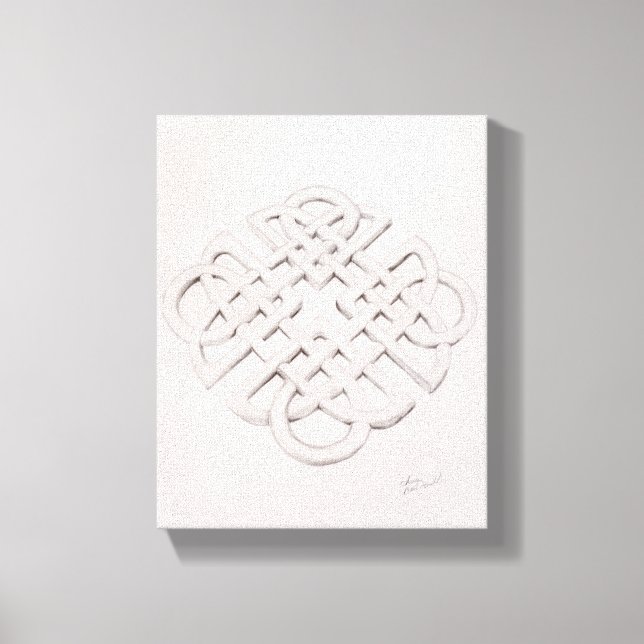 Infinite Celtic Knot Drawing Canvas Print (Front)