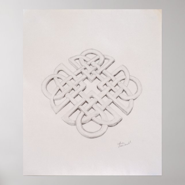 Infinite Celtic Knot Drawing Poster (Front)