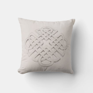 Infinite Celtic Knot Drawing Throw Pillow