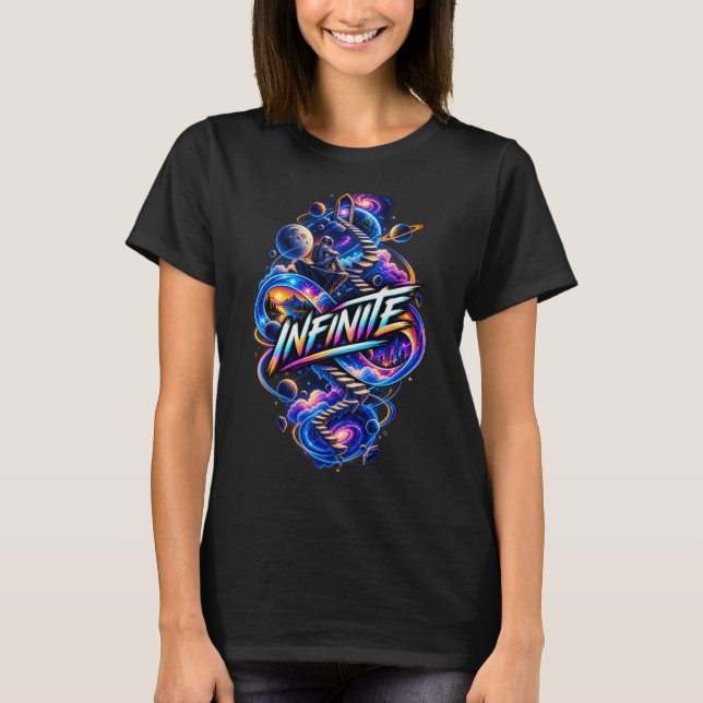 Infinite – Cosmic Infinity Space Art T-Shirt (Front)