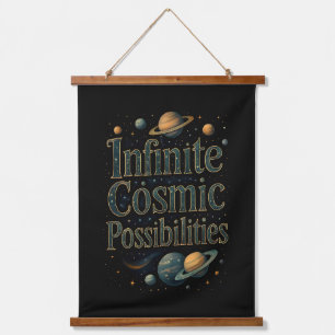 Infinite Cosmic Possibilities Cosmic Green Hanging Tapestry