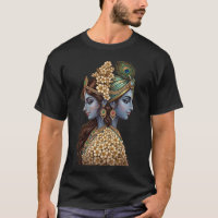 Infinite Cosmos Radha Krishna Divine Art Ringer T-