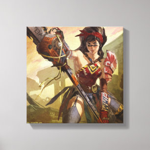 Infinite Crisis Atomic Wonder Woman Illustration Canvas Print