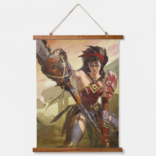Infinite Crisis Atomic Wonder Woman Illustration Hanging Tapestry