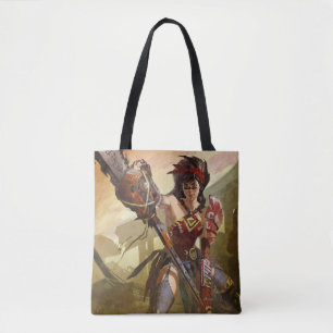 Infinite Crisis Atomic Wonder Woman Illustration Tote Bag