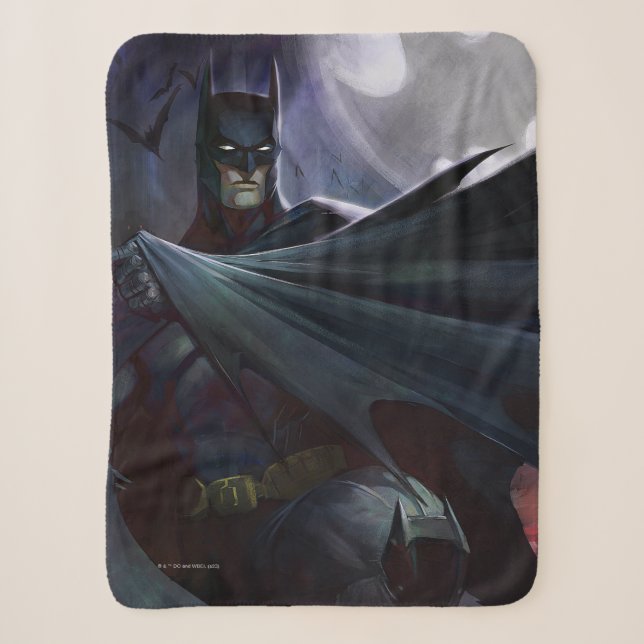 Infinite Crisis Batman Illustration Sherpa Blanket (Front)