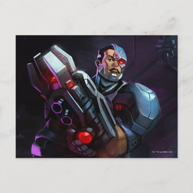 Infinite Crisis Cyborg Illustration Postcard (Front)