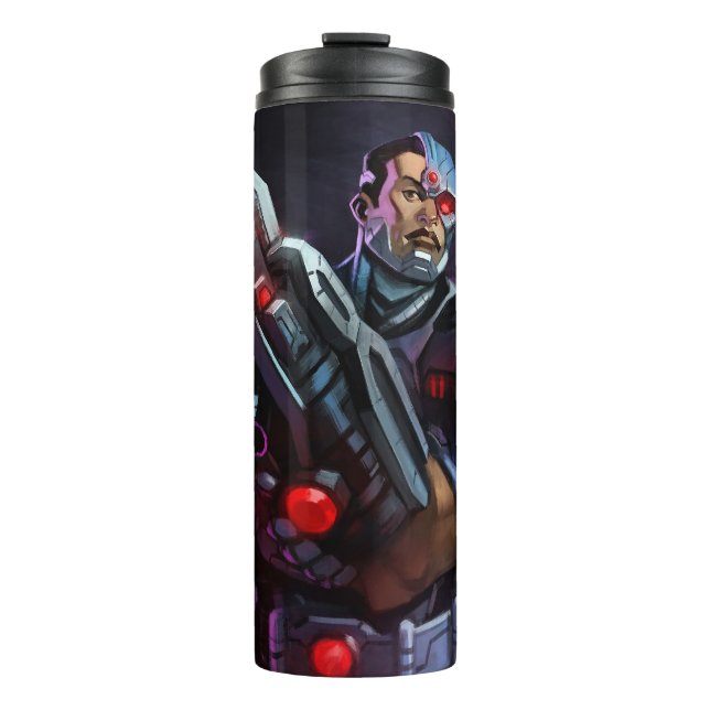 Infinite Crisis Cyborg Illustration Thermal Tumbler (Front)