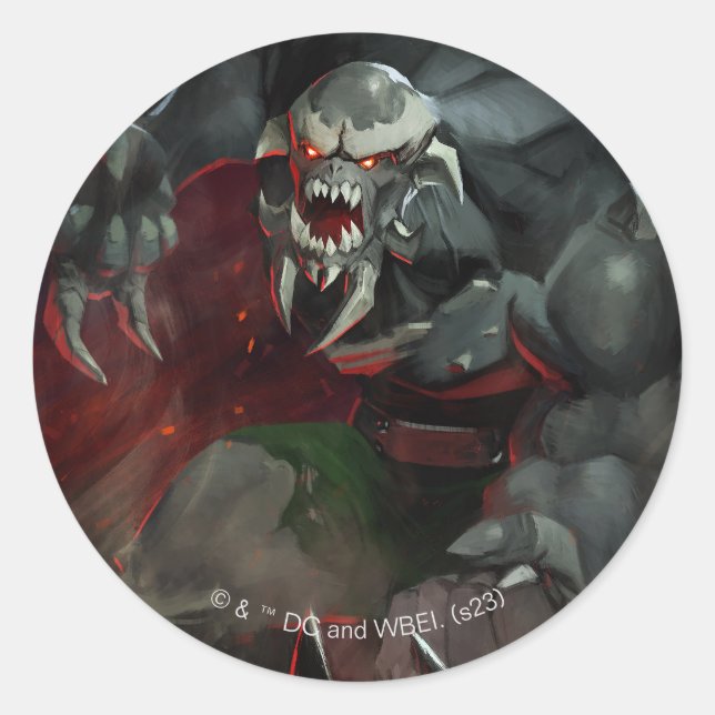 Infinite Crisis Doomsday Illustration Classic Round Sticker (Front)
