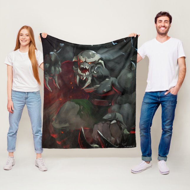 Infinite Crisis Doomsday Illustration Fleece Blanket (In Situ)